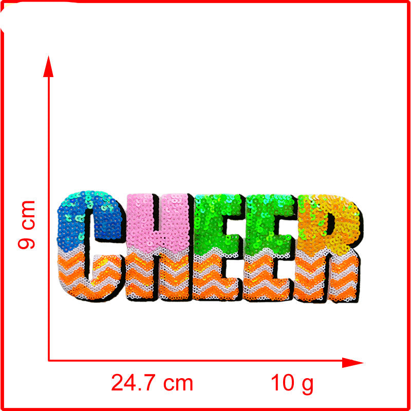 Wholesale  Valentine's Day Bead Embroidery Jewelry Sequin Embroidery Patch Cloth Stickers Clothing Accessories Factory Direct Supply